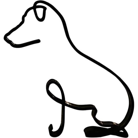 Dog Minimalist Decor Art Sculpture Metal Abstract For Any Cat Lover’s Home - Picture 2 of 6